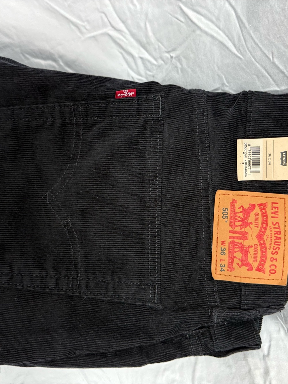Levi's Black Men's Corduroy 505 Pants